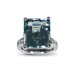 A 10 carat Emerald cut Aquamarine set in 18K white gold with G VS diamonds thumbnail