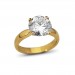 A 3 carat G colour diamond set in 18K yellow gold  thumbnail