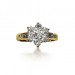 An 18k yellow gold old cut diamond cluster ring thumbnail