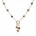 A 18K yellow gold necklace with Labradorite, White Topaz and Amethyst  thumbnail